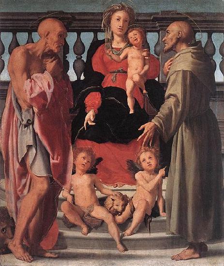 Jacopo Pontormo Madonna and Child with Two Saints Norge oil painting art